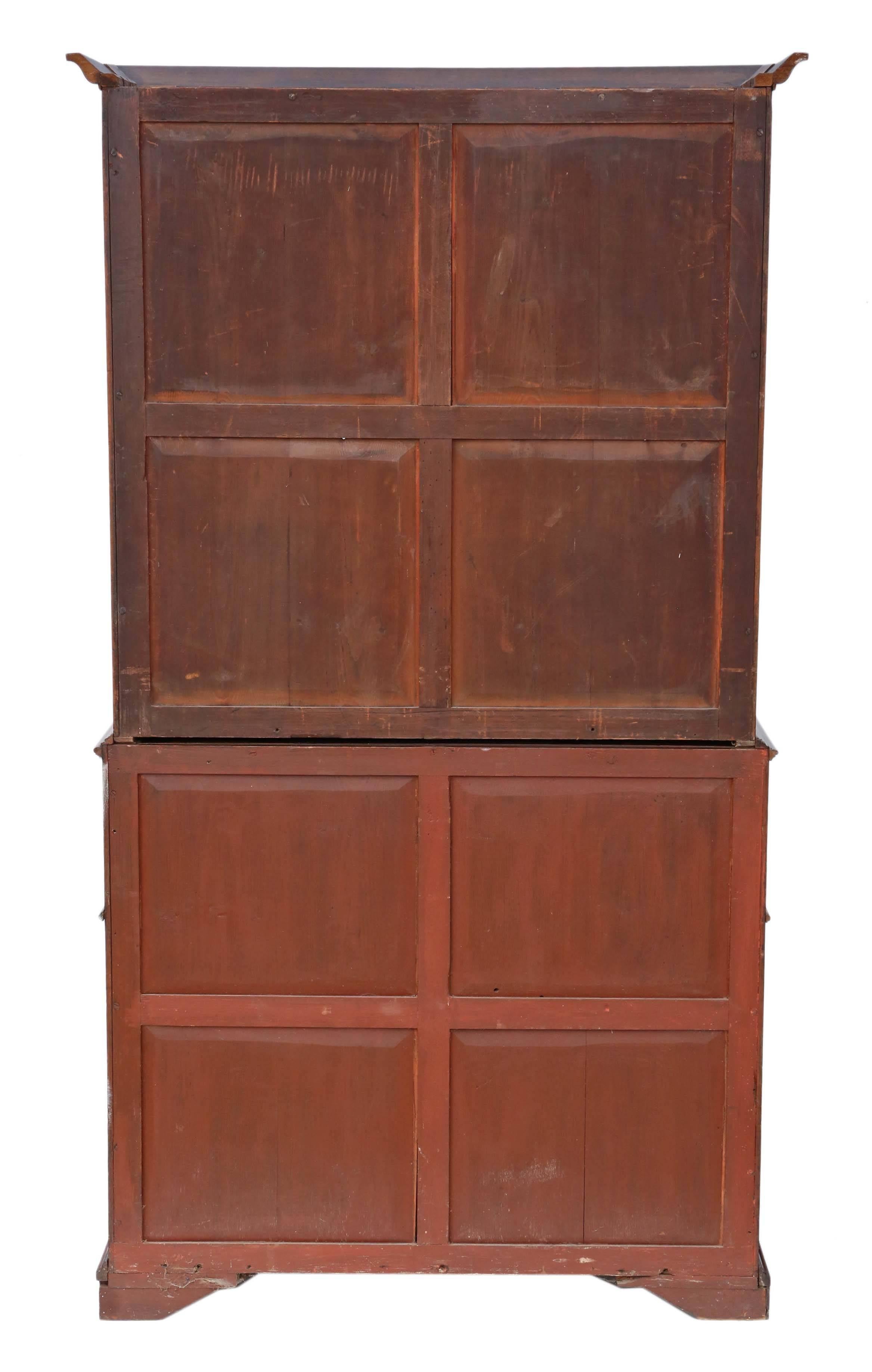Antique Georgian Mahogany Secretaire Bookcase, circa 1800 For Sale 2