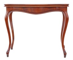 Antique Quality Victorian Mahogany Folding Card or Tea Table, circa 1880