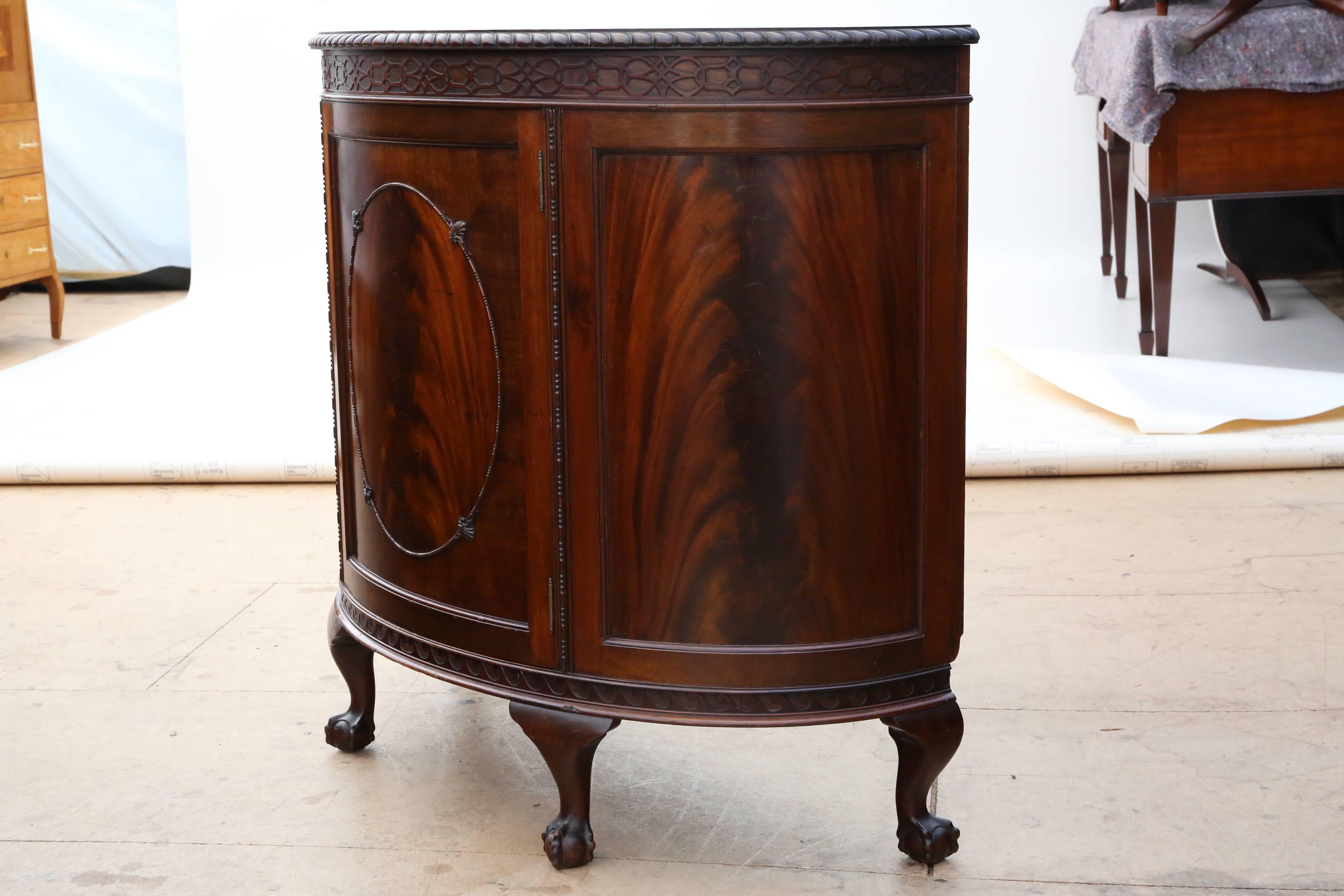 Early 20th Century Antique Maple & Co. Mahogany Sideboard Chiffonier Cupboard Console Table For Sale