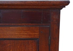 Antique Georgian, circa 1800 Oak Wardrobe Hall Coat Cupboard on Chest