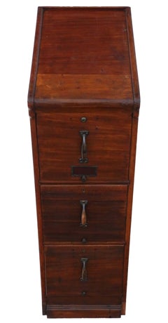 Antique Mahogany Globe Wernicke Mahogany Filing Cabinet, circa 1920