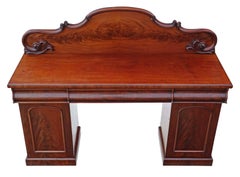 Antique Large Quality Victorian Flame Mahogany Sideboard Chiffonier Dresser