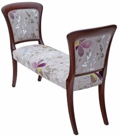 Antique Quality Mahogany Small Sofa Window Seat Victorian and Later