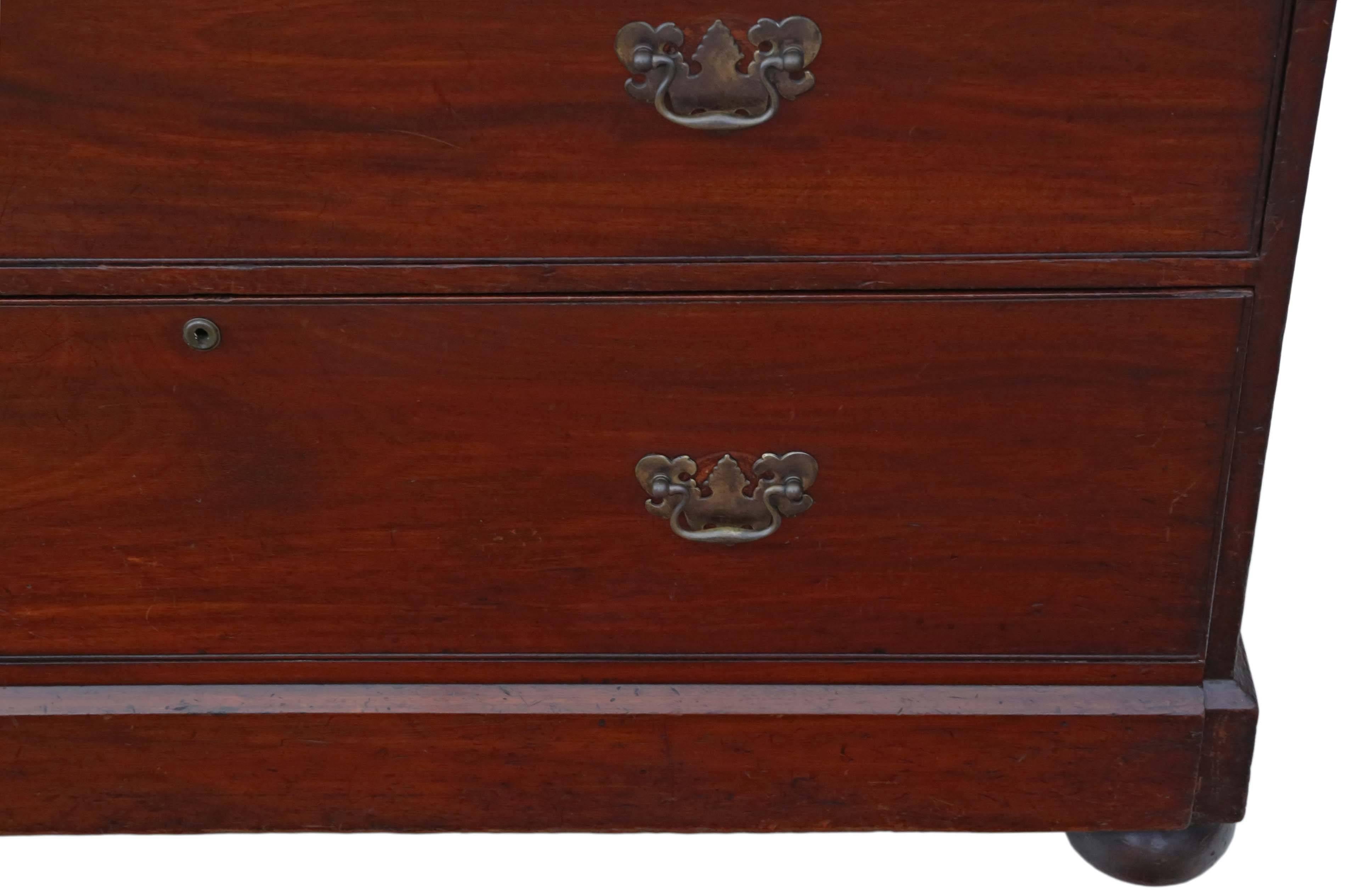 Antique Large Quality Victorian 19th Century Mahogany Chest of Drawers In Good Condition For Sale In Wisbech, Walton Wisbech