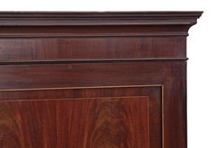 Antique Regency circa 1825 Mahogany Secretaire Linen Press Wardrobe