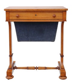 Antique William iv circa 1835 Bird's-Eye Maple Work / Sewing Box or Table