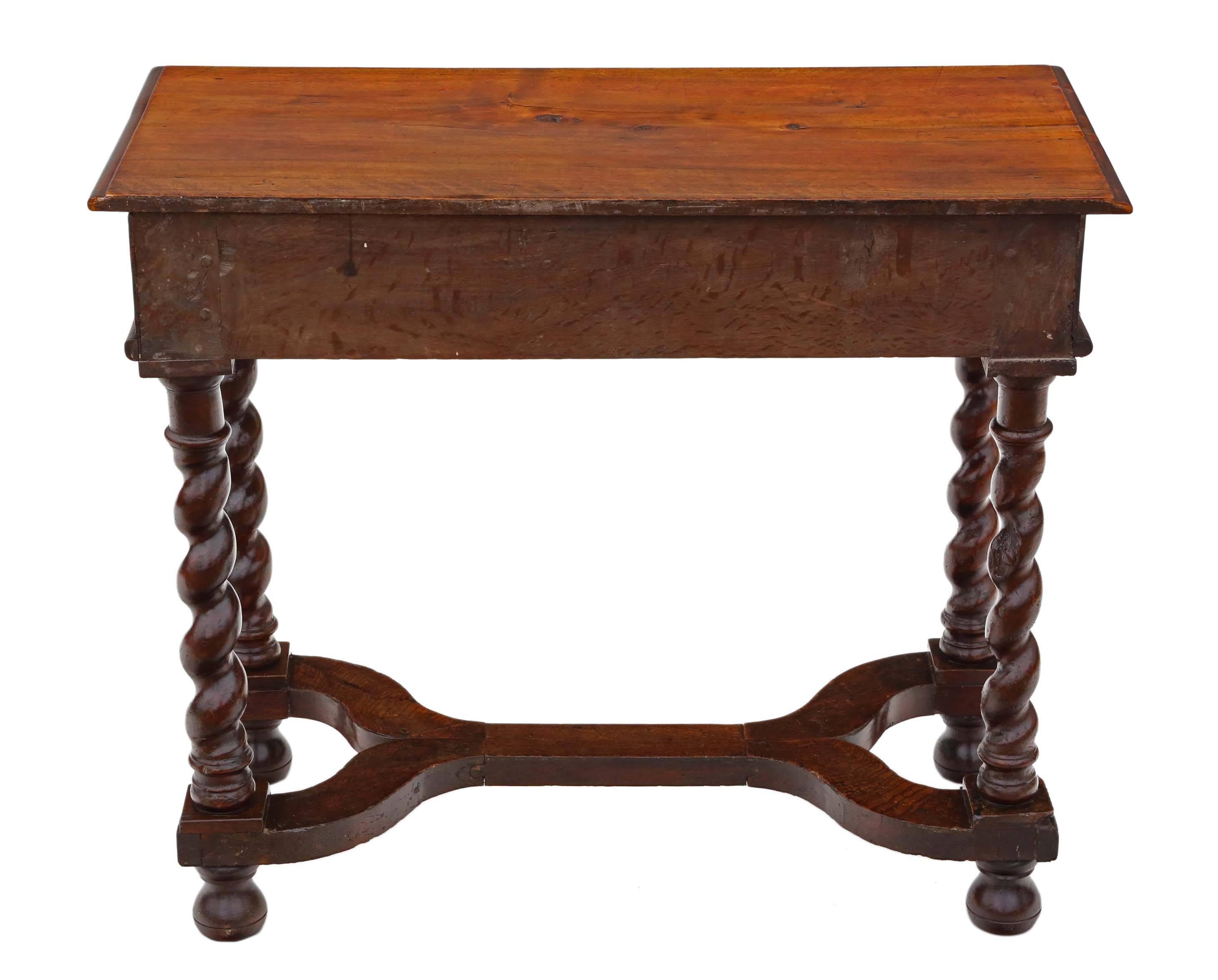 Antique Georgian Walnut and Fruitwood Desk Writing Side Table, 18th Century For Sale 6