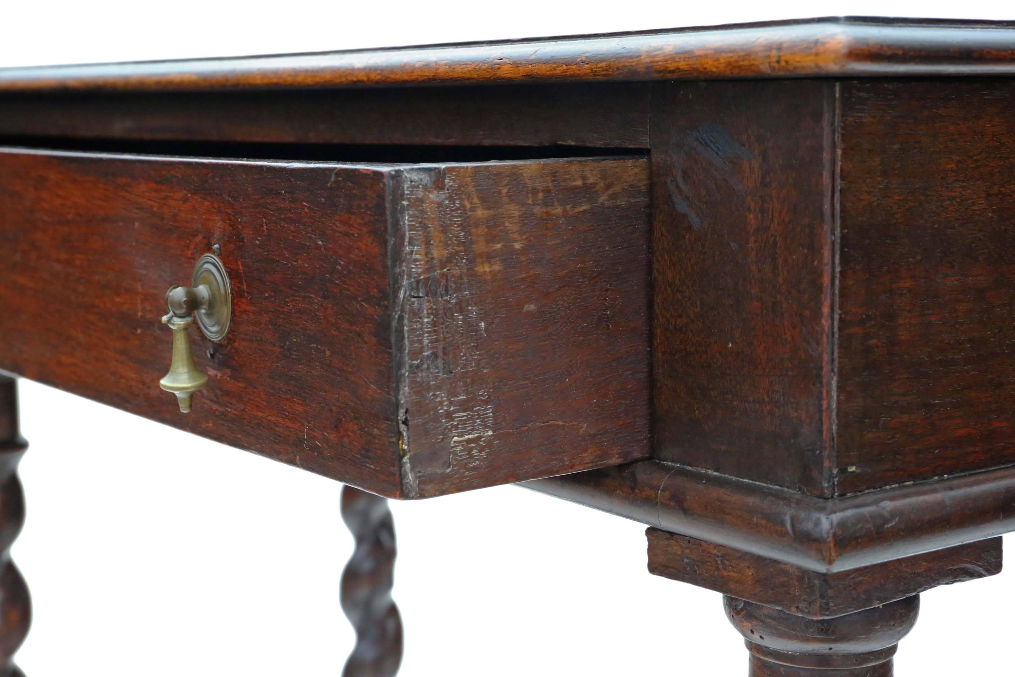 Antique Georgian Walnut and Fruitwood Desk Writing Side Table, 18th Century For Sale 2