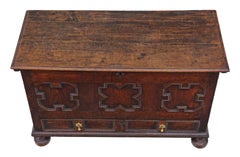 18th Century Georgian Oak Coffer or Mule Chest