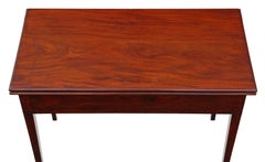 Antique Georgian circa 1800 Mahogany Folding Card Tea Console Table