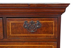 Antique Georgian Burr Walnut Tallboy Chest on Stand of Drawers