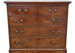 Antique Large Georgian Mahogany Tallboy Chest on Chest of Drawers, circa 1790