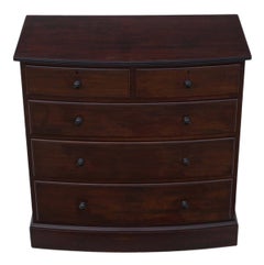 Antique Quality Waring and Gillow Bow Front Mahogany Chest of Drawers