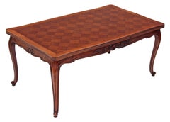 Antique Large French Cherry Mahogany Extending Dining Table Quality