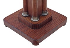 Art Deco 20th Century Mahogany Centre Window Side Lamp Supper Table Pedestal
