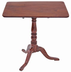 Antique 18th Century Georgian Elm Oak Tilt-Top Side Occasional Supper Table