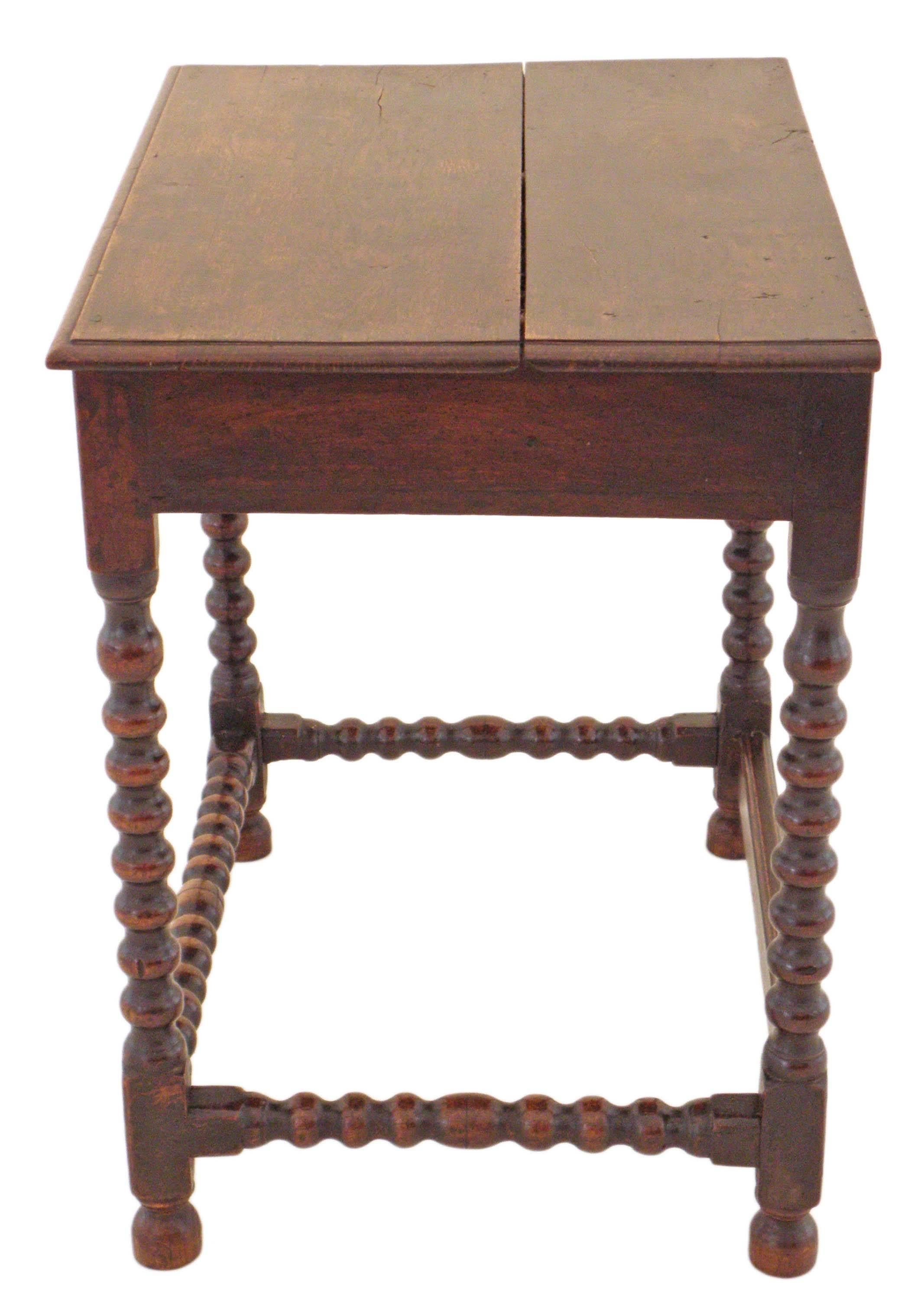 Antique Georgian 18th Century Oak Lowboy Side Occasional Table For Sale 3