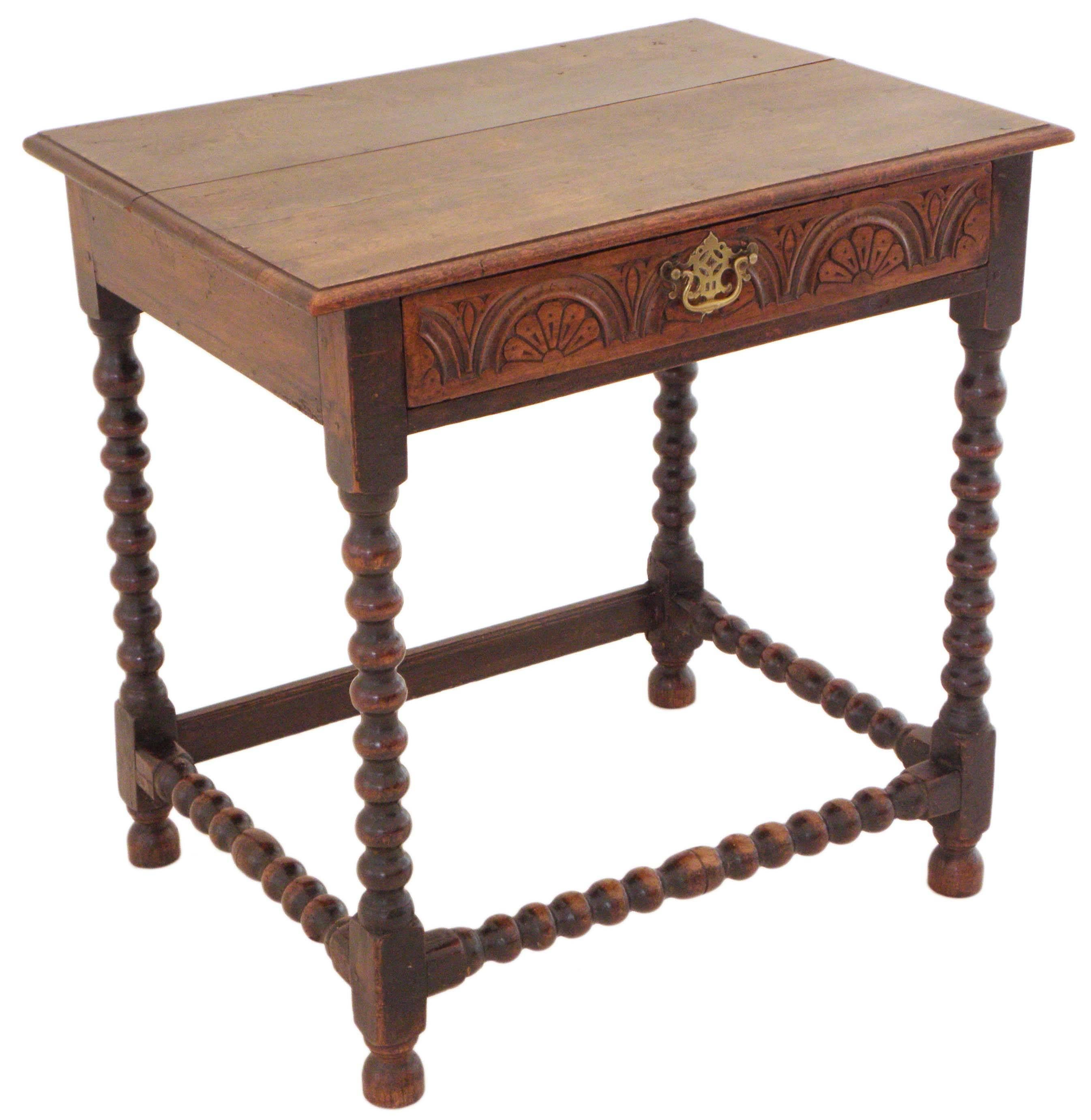 British Antique Georgian 18th Century Oak Lowboy Side Occasional Table For Sale