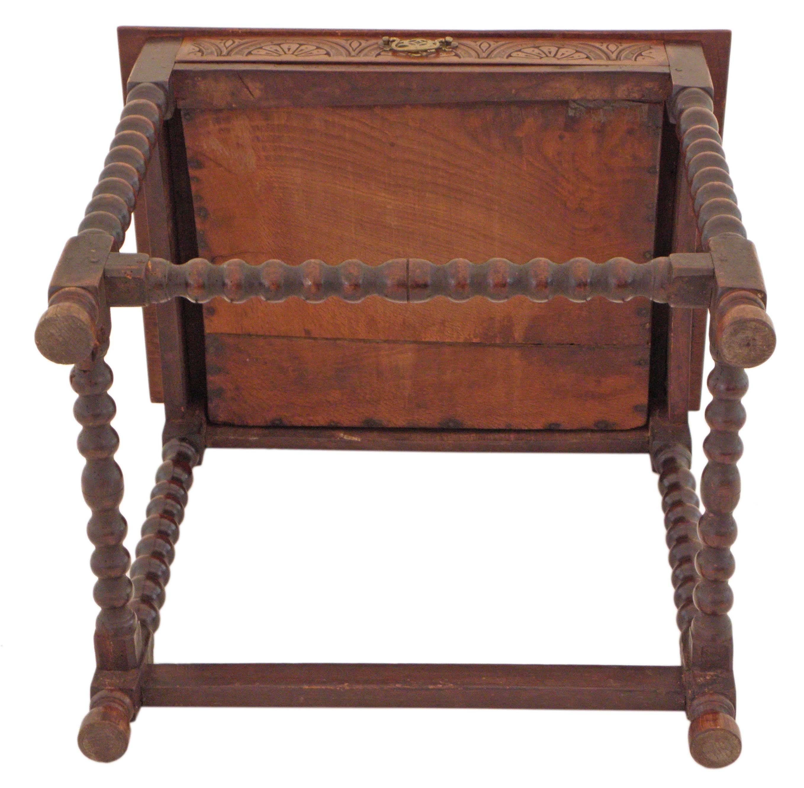 Antique Georgian 18th Century Oak Lowboy Side Occasional Table For Sale 5