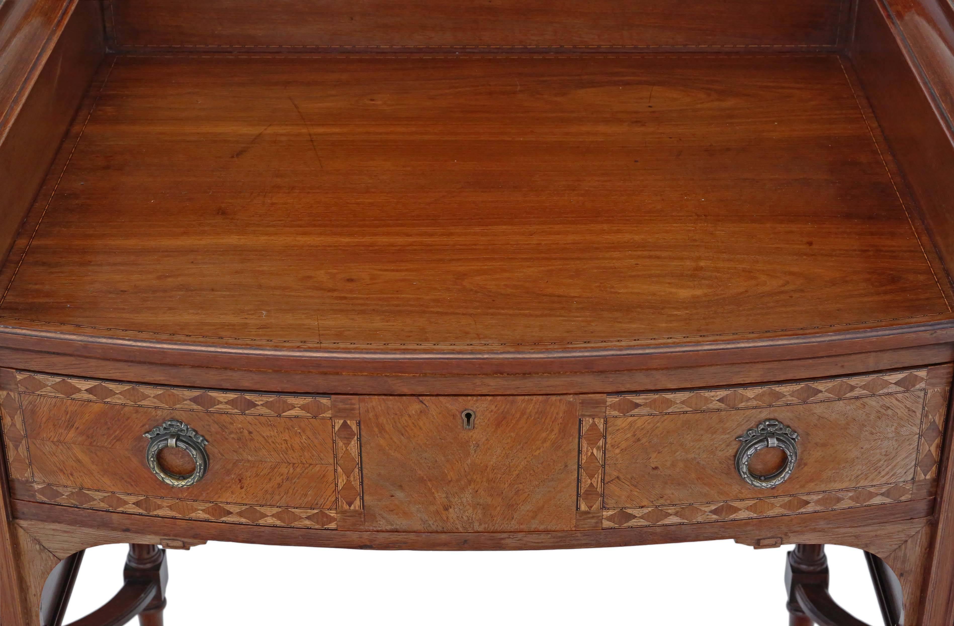 Early 20th Century Antique Quality Edwardian circa 1900-1910 Inlaid Rosewood Dressing Table For Sale
