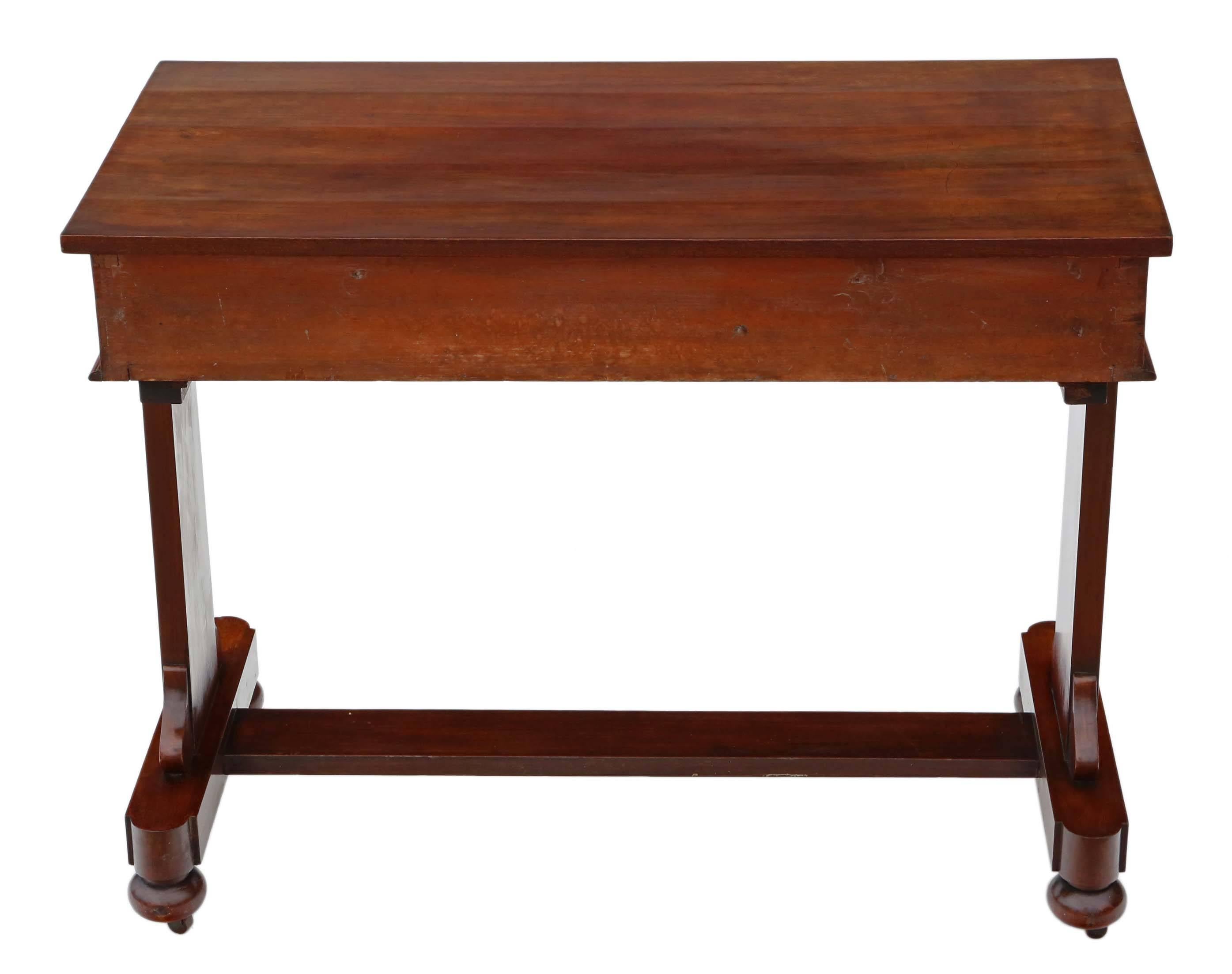 Antique Quality Victorian circa 1860 Mahogany Desk or Writing Table For Sale 2
