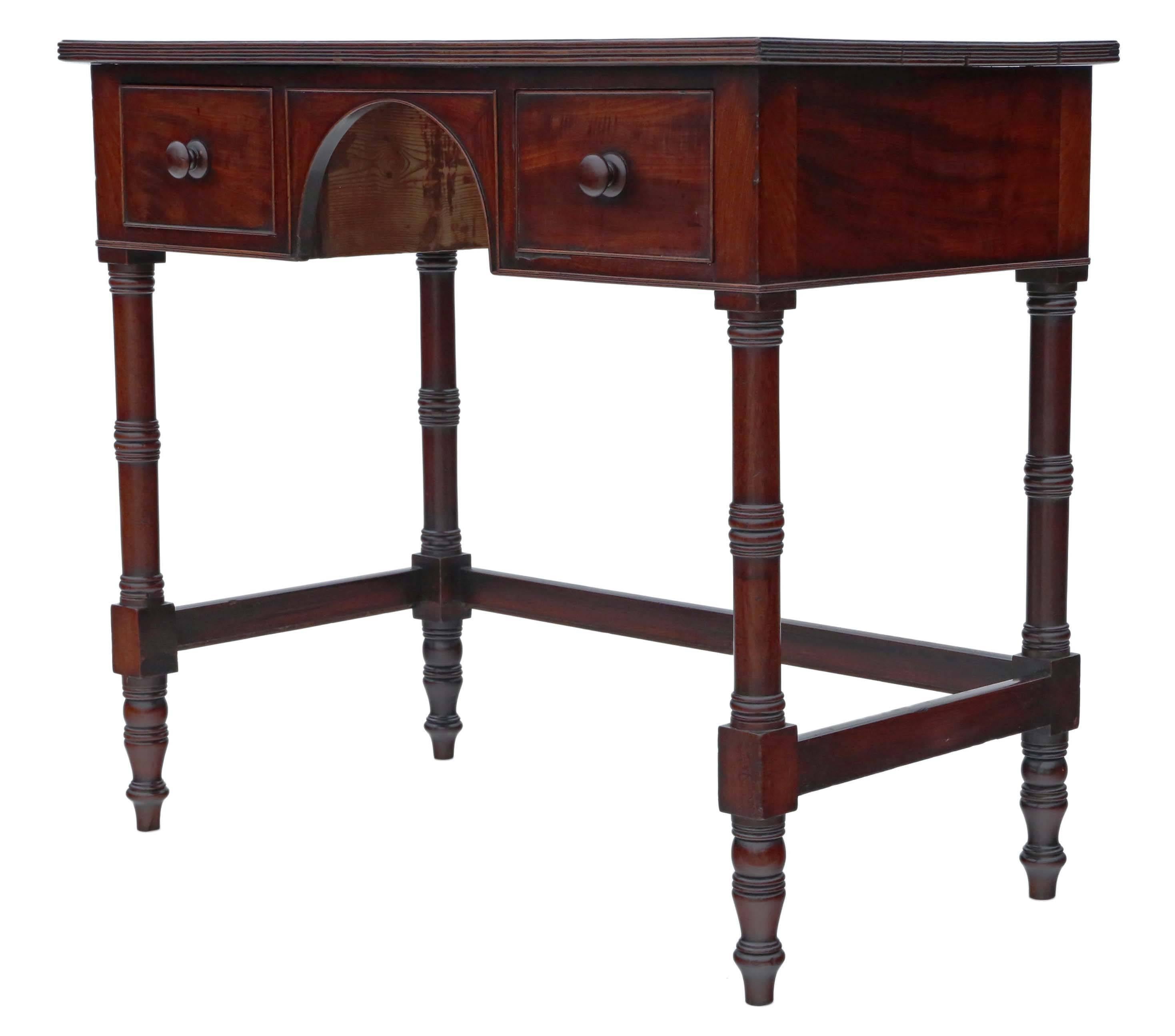 Early 19th Century Antique Regency circa 1825 and Later Mahogany Desk or Writing Table For Sale