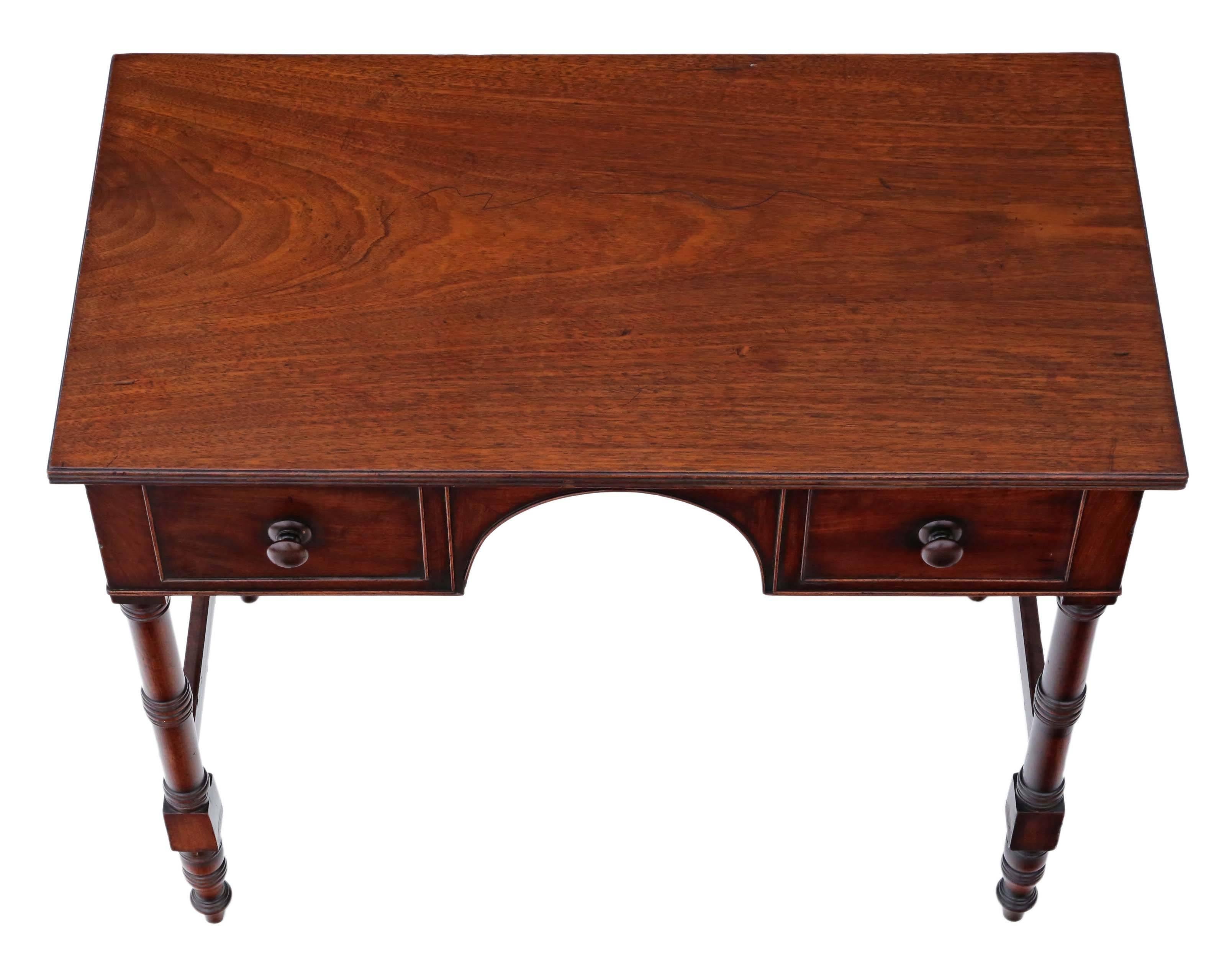Antique Regency circa 1825 and Later Mahogany Desk or Writing Table For Sale 4