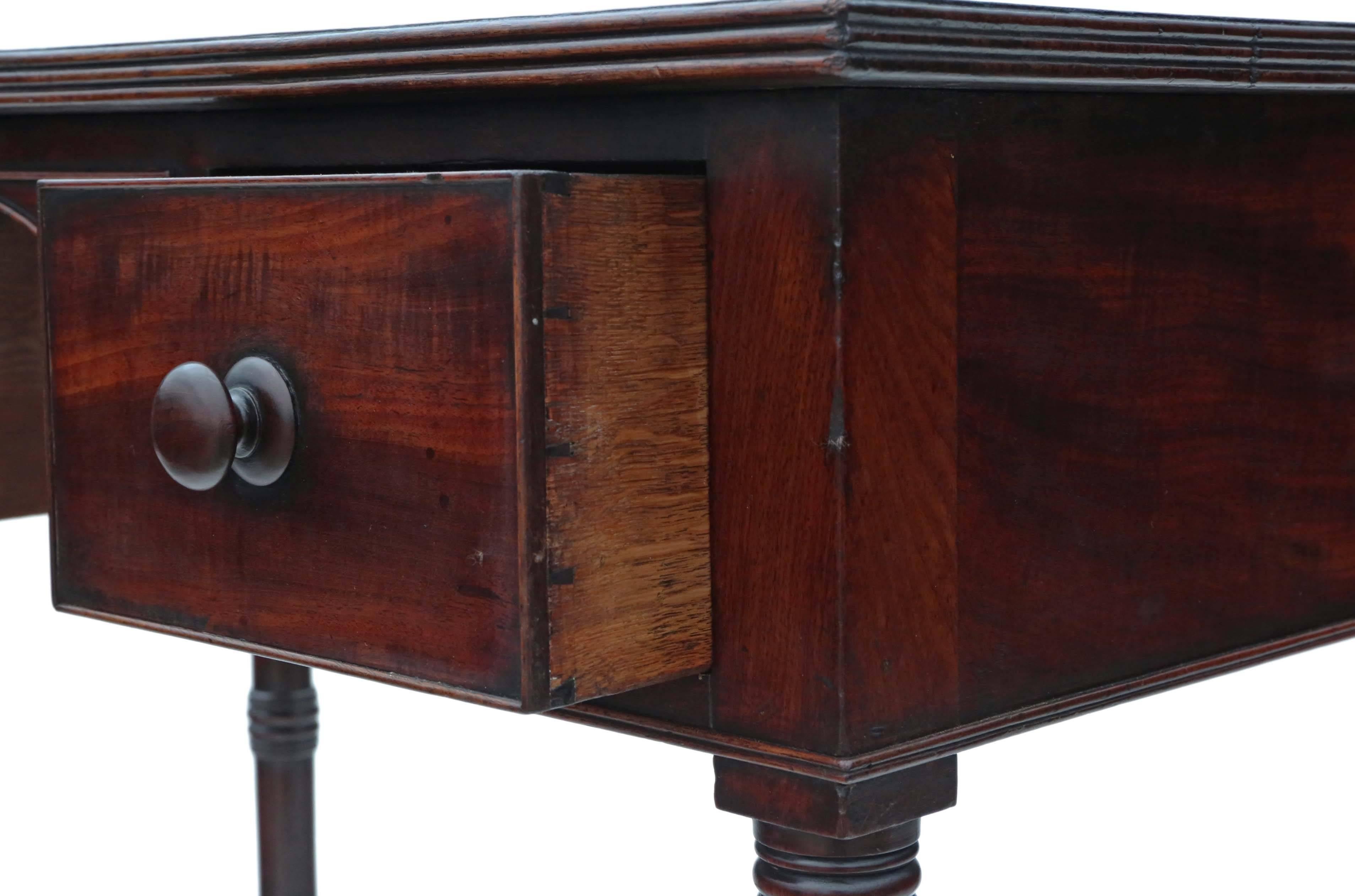 Antique Regency circa 1825 and Later Mahogany Desk or Writing Table In Good Condition For Sale In Wisbech, Walton Wisbech