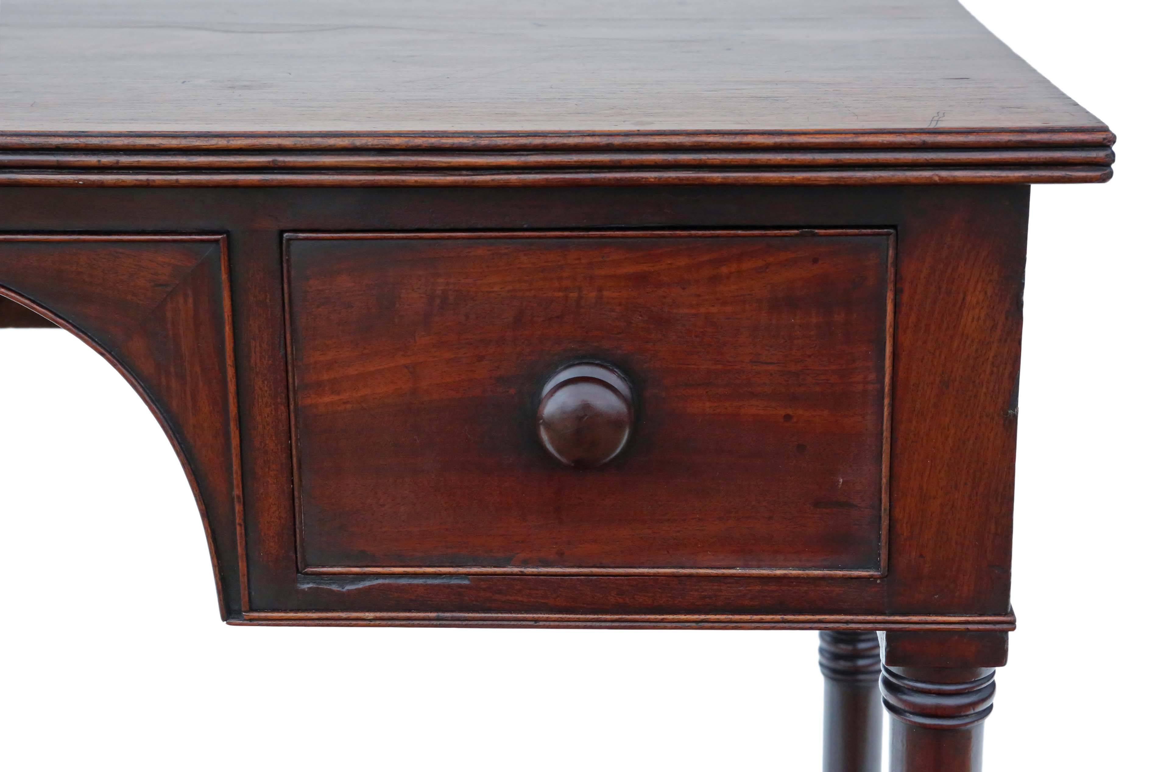 British Antique Regency circa 1825 and Later Mahogany Desk or Writing Table For Sale