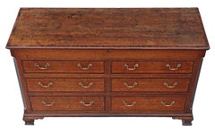 Antique Georgian Lancashire Oak Coffer Mule Chest of Drawers, circa 1800