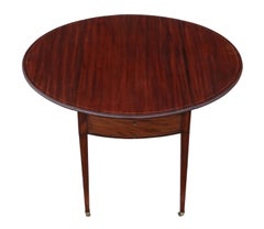 Antique Regency Inlaid Mahogany Pembroke Side Tea or Sofa Table