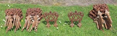 Antique Quality Set of 34 Early/Mid 20th Century Cast Iron Lawn Edgings