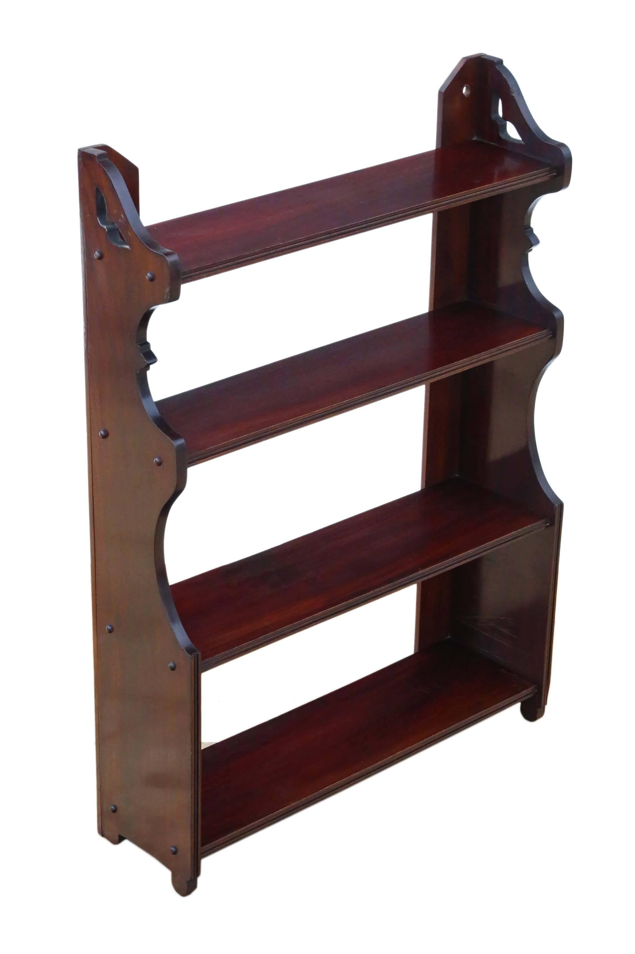 Antique Quality Late Victorian Mahogany Open Bookcase, circa 1900 In Good Condition For Sale In Wisbech, Walton Wisbech