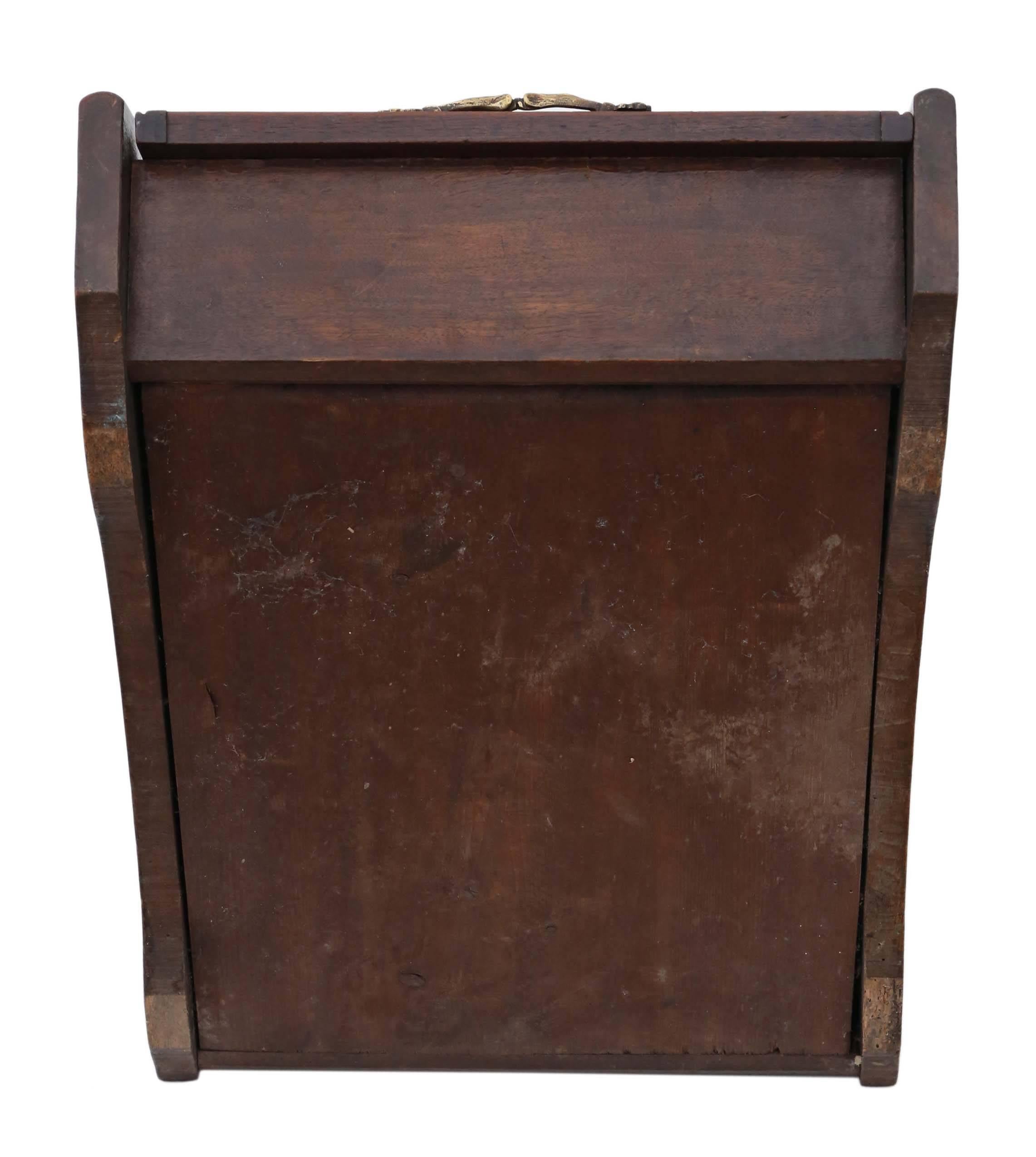 Antique Victorian, circa 1900 Mahogany Coal Scuttle Box or Purdonium For Sale 4