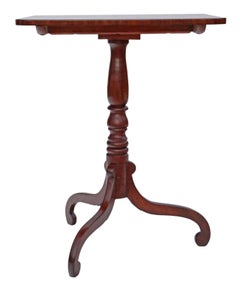 Antique Georgian Regency Crossbanded Mahogany Tilt-Top Supper Table Wine