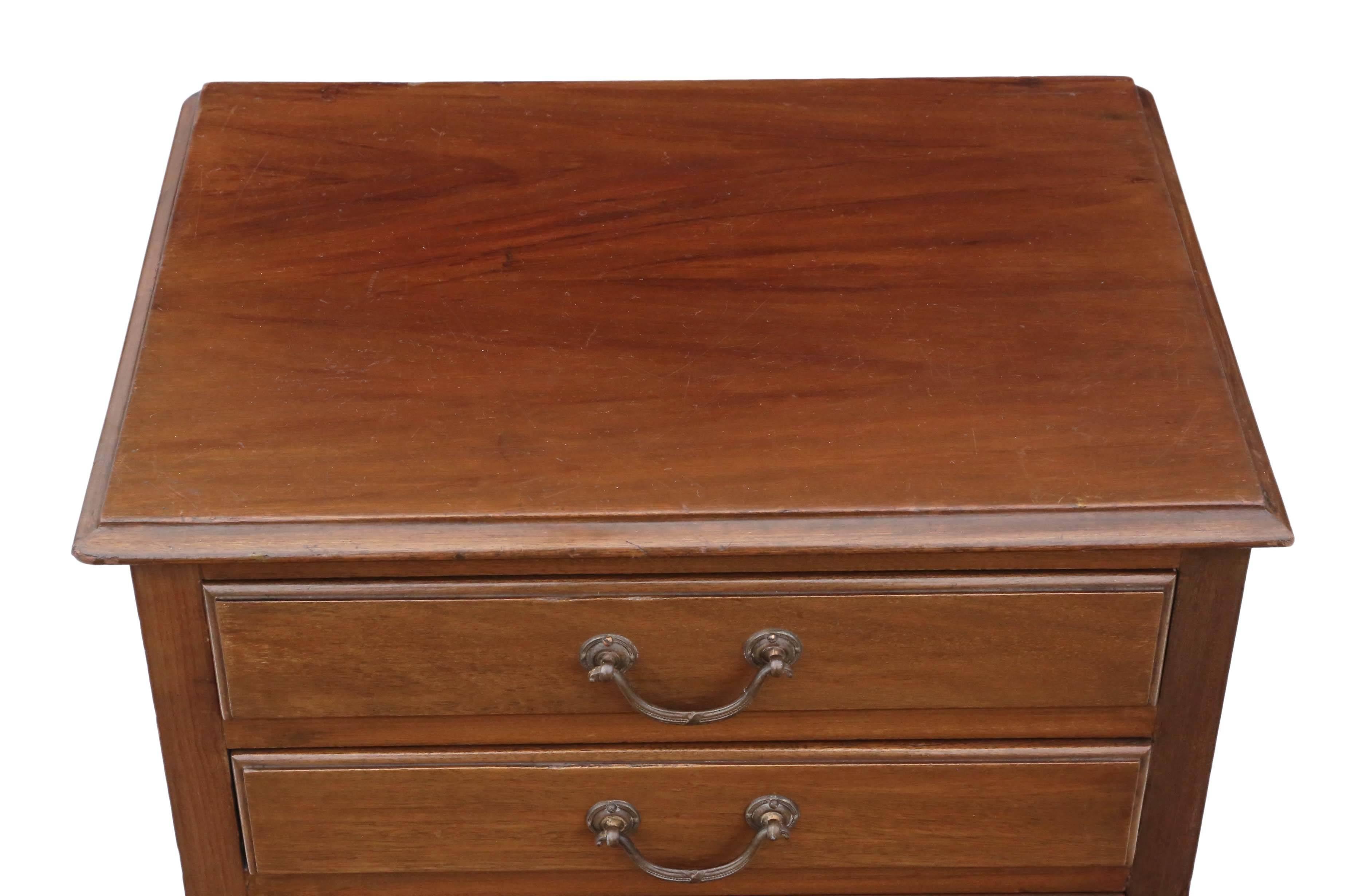 Edwardian Antique Mahogany Music Cabinet Chest of Drawers, Early 20th Century