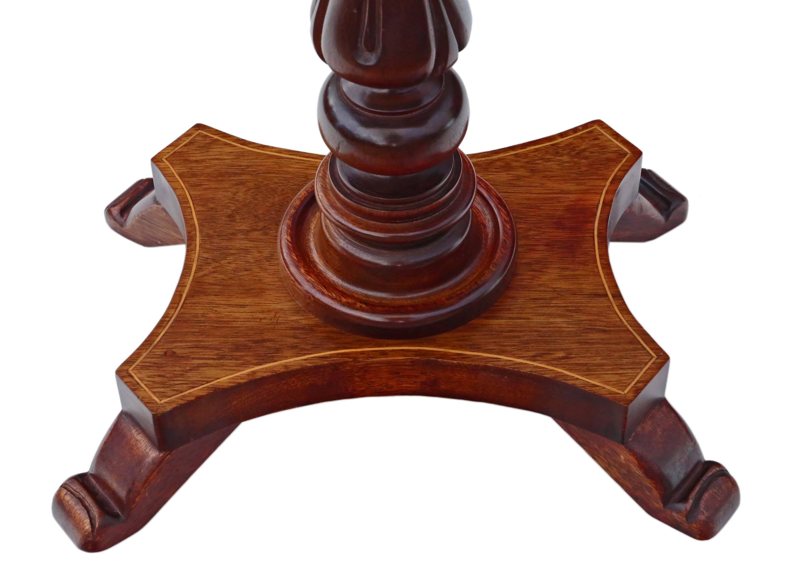 British Antique Quality Reproduction Regency G. Smith Mahogany Wine Table Side For Sale