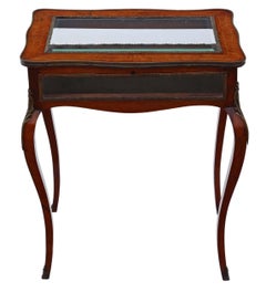 Antique 19th Century French Kingwood Ormolu Bijouterie Display Table