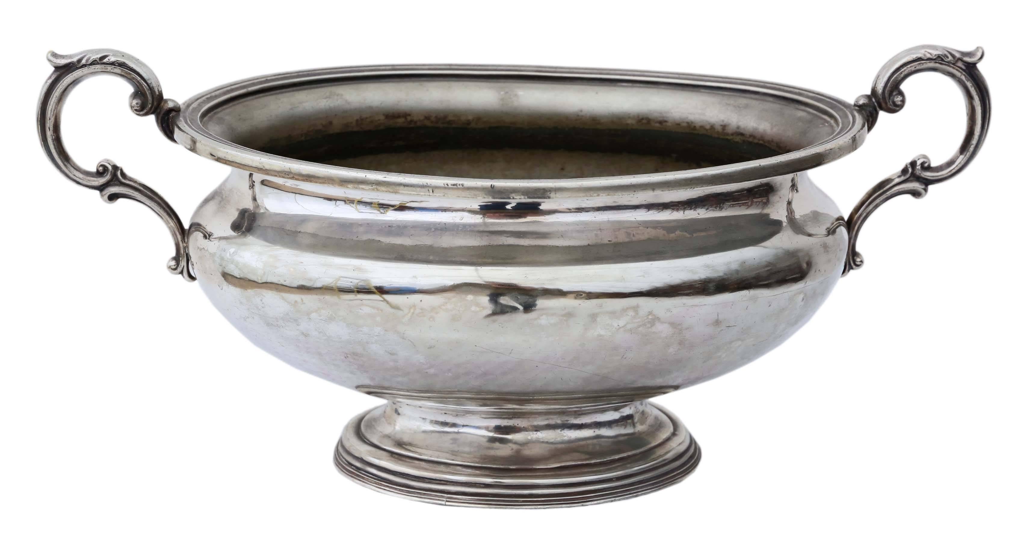 Victorian Antique Large Silver Plate Tureen Bowl Elkington & Co. Camb Uni