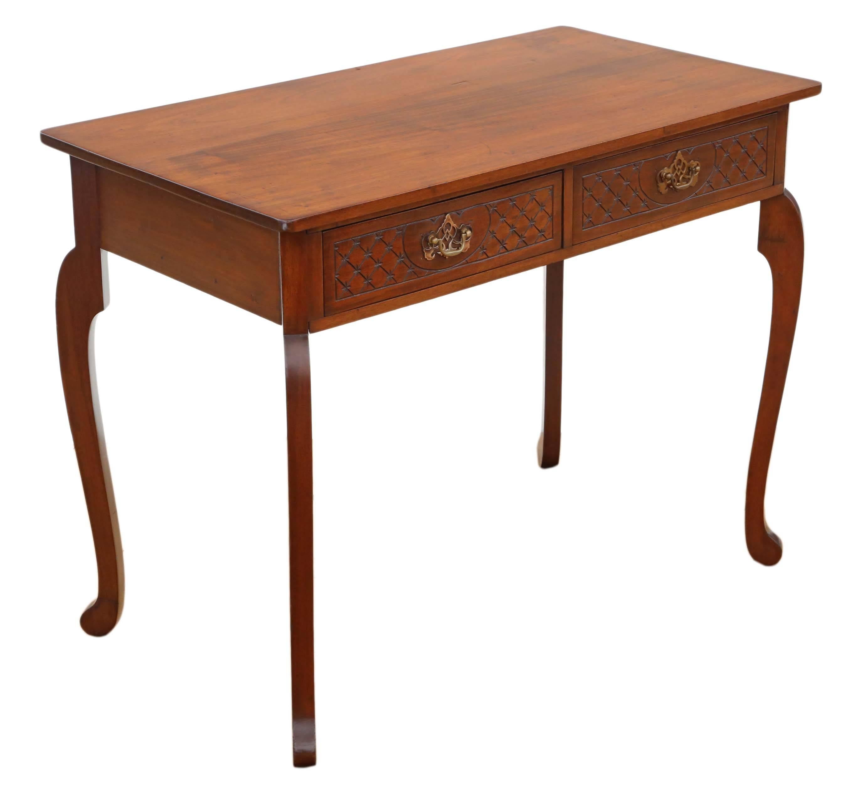 Antique Victorian Aesthetic circa 1900 Mahogany Writing Desk or Dressing Table For Sale 2