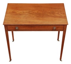 Antique Victorian circa 1850 Inlaid Mahogany Writing Desk or Dressing Table