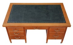 Antique Quality Large Oak Twin Pedestal Desk
