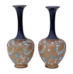 Antique Pair of Royal Doulton Slater Vases