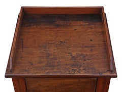 Antique Mahogany Bedside Table Cupboard Cabinet