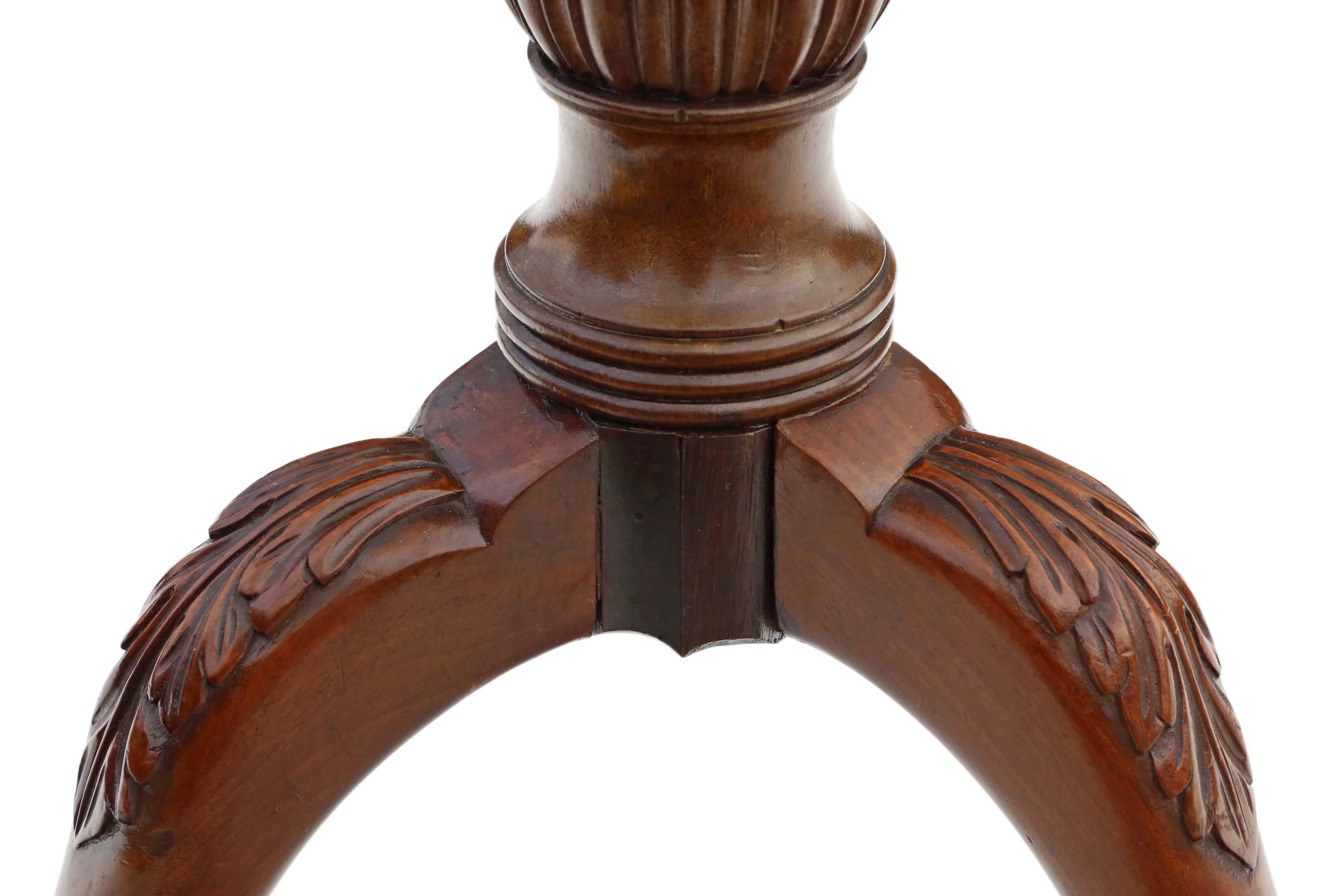 Early 20th Century Antique Victorian Mahogany Torchiere Jardiniere Pedestal Stand Plant Table For Sale