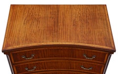 Antique Small Georgian Revival Concave Front Mahogany Chest of Drawers