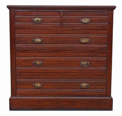 Antique Late Victorian / Edwardian Walnut Chest of Drawers