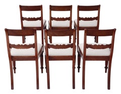 Antique Set of Six Regency / William IV circa 1820-1840 Mahogany Dining Chairs