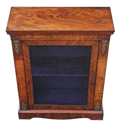 Antique Quality Inlaid Burr Walnut Pier Display Cabinet, circa 1880
