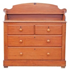 Antique Victorian 19th Century Pine Chest of Drawers Wash Stand Dressing